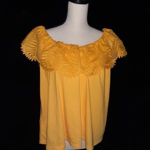 Off-shoulder knit top